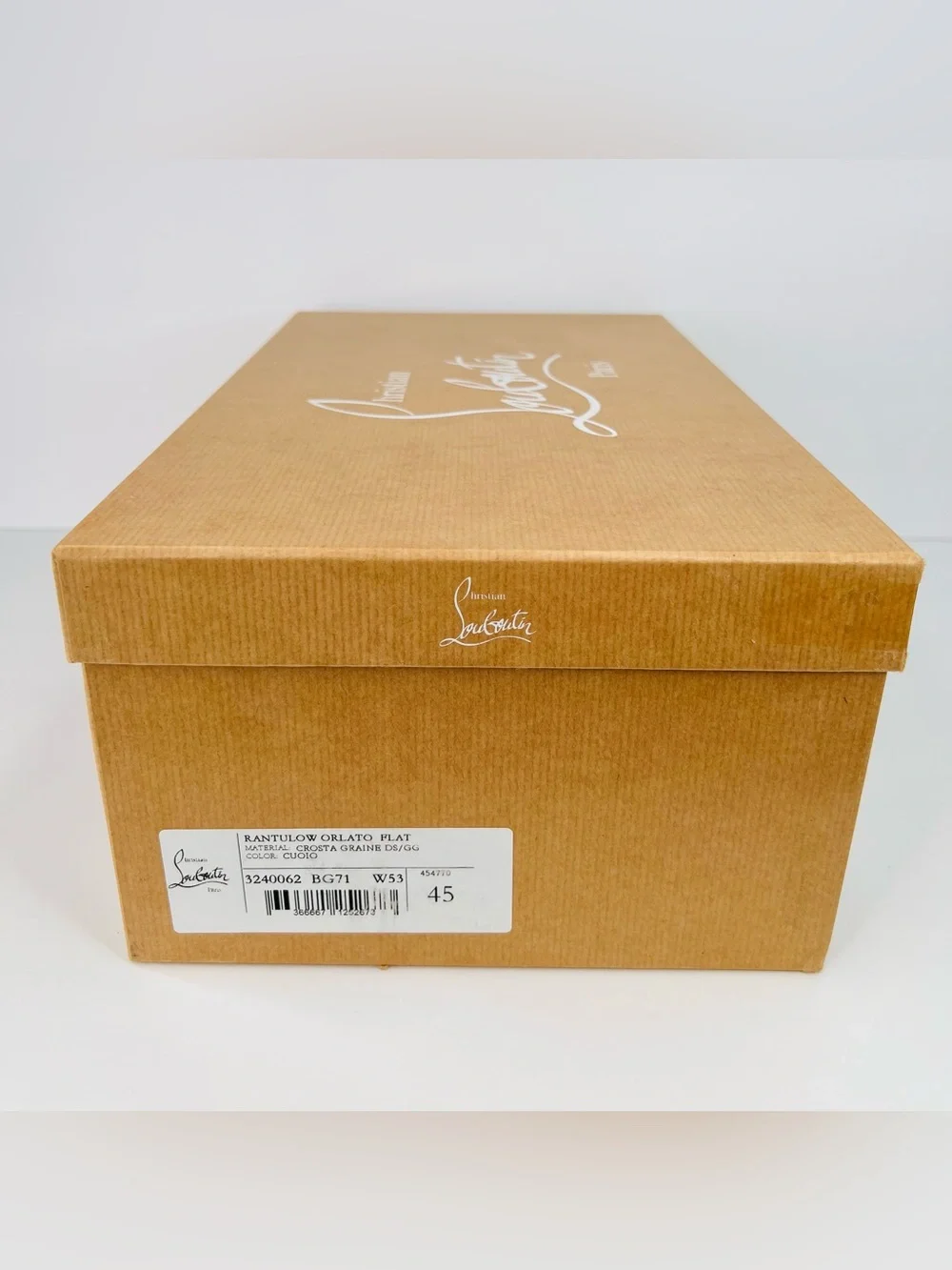 CHRISTIAN LOUBOUTIN Rantulow Orlato Grain Suede Leather Sneakers EU 45- US 12